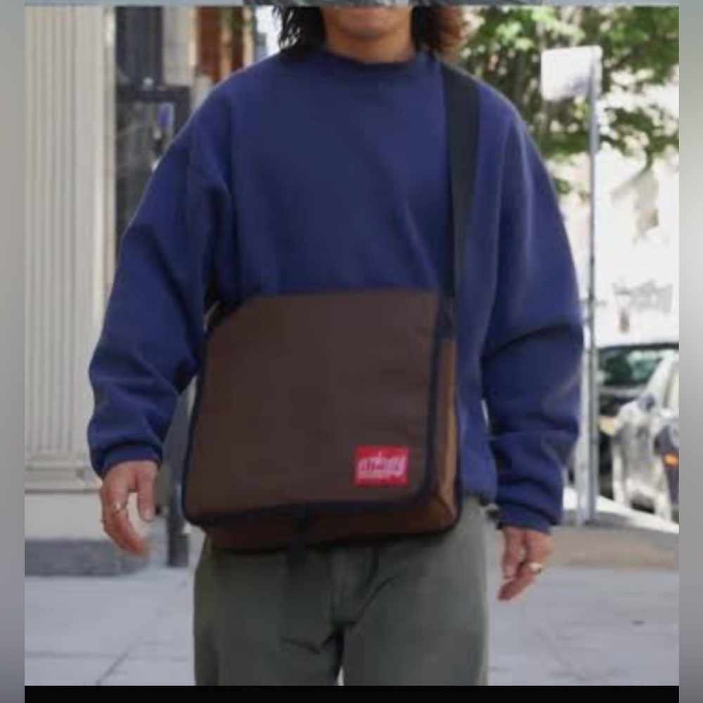 Manhattan Portage Brown Messenger Bag Cordura Nylon Crossbody NYC